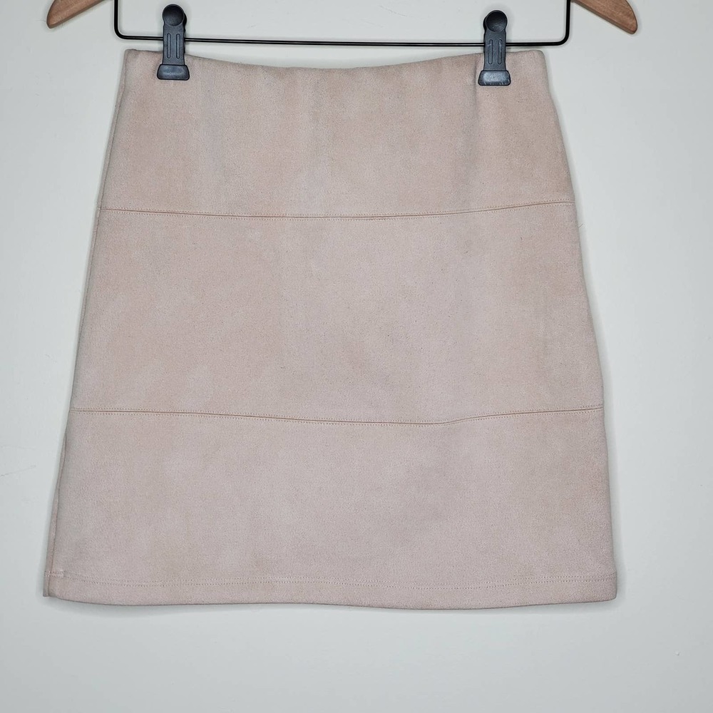Seek The Label Vegan Suede Ecru Mini Skirt Y2K, S - Picture 6 of 6